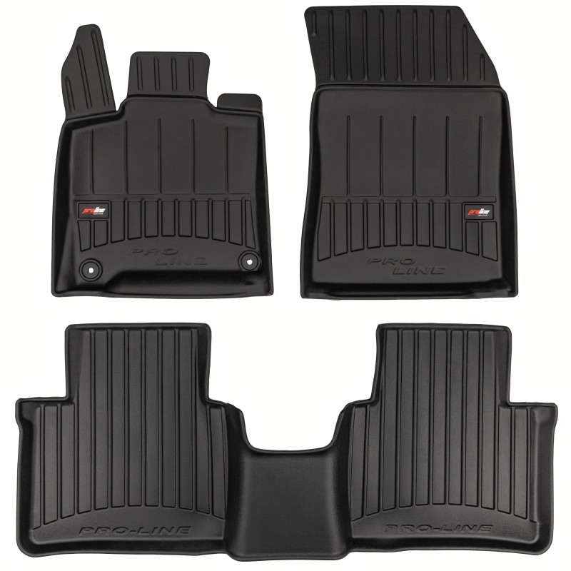 Tappetini compatibili con Peugeot 408 Mild Hybrid dal 2022 in poi, su misura in Gomma TPE